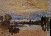 Sunset near the lake Joseph Mallord William Turner